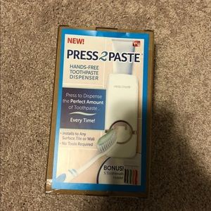 Press2Paste Hands-Free Toothpaste Dispenser